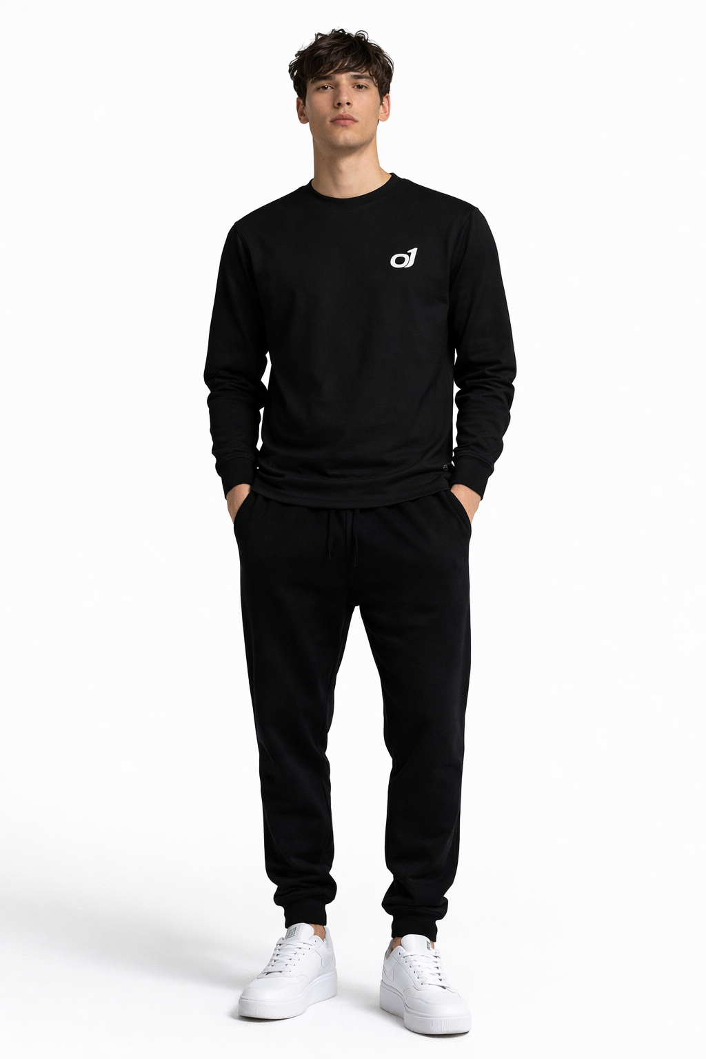 Minimal o1 White Logo Long Sleeve Tee