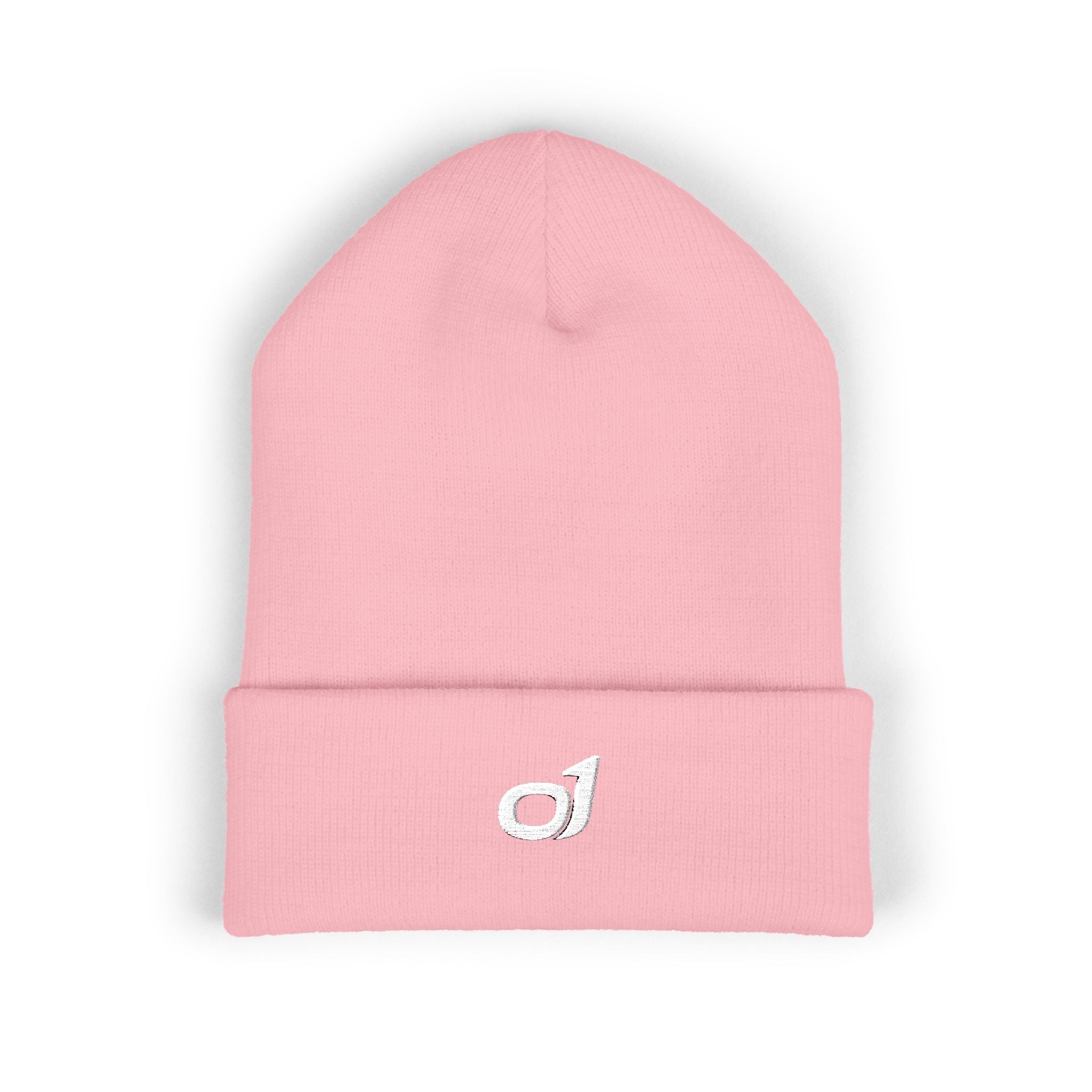 Minimal o1 White Logo Embroidered Cuffed Beanie