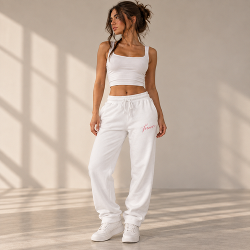 ON1Y FOREVER EMBROIDERED FLEECE SWEATPANTS
