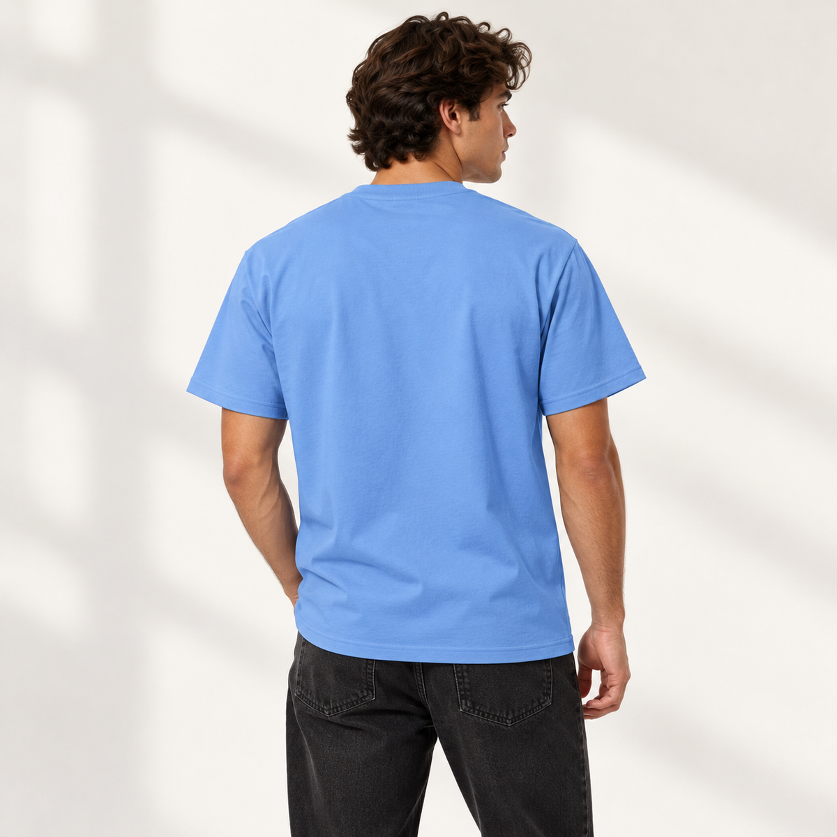 ON1Y WHITE EMBROIDERED HEAVYWEIGHT TEE