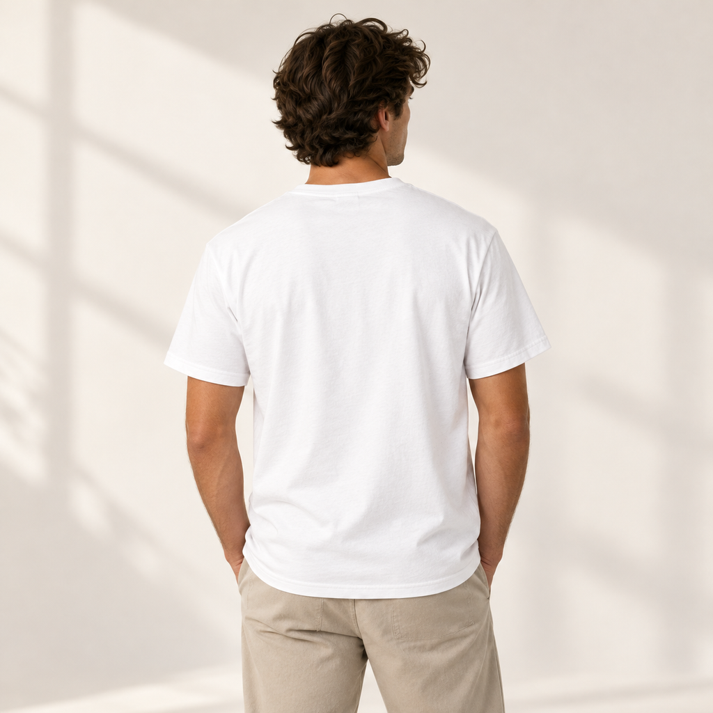 ON1Y BLACK EMBROIDERED HEAVYWEIGHT TEE