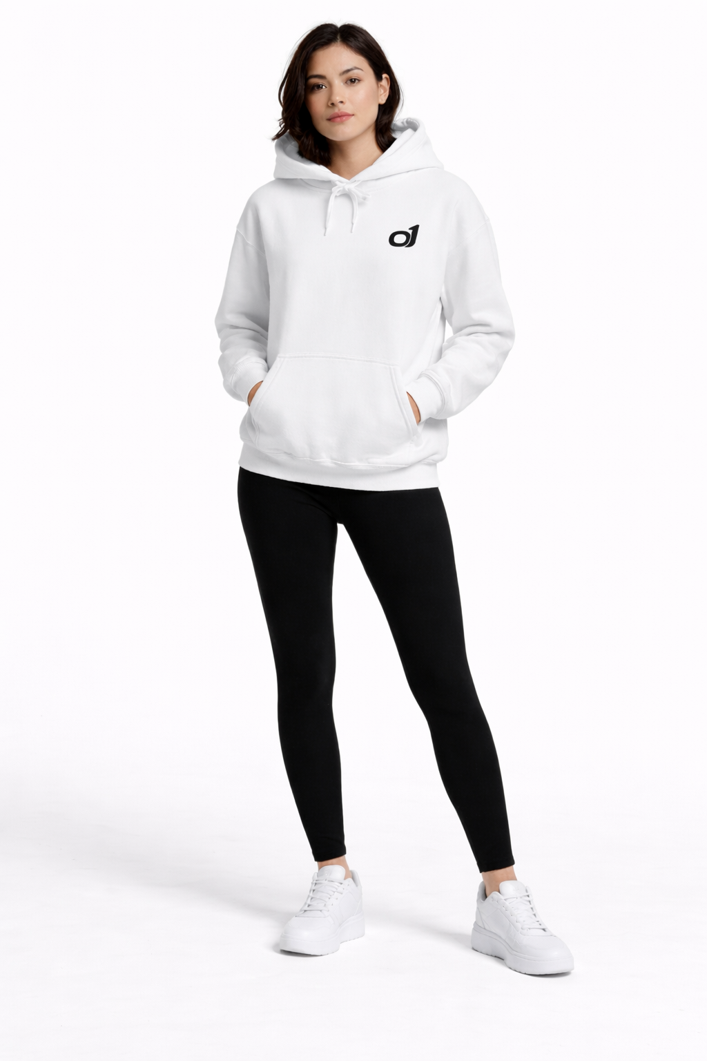 Minimal o1 Black Logo Hoodie