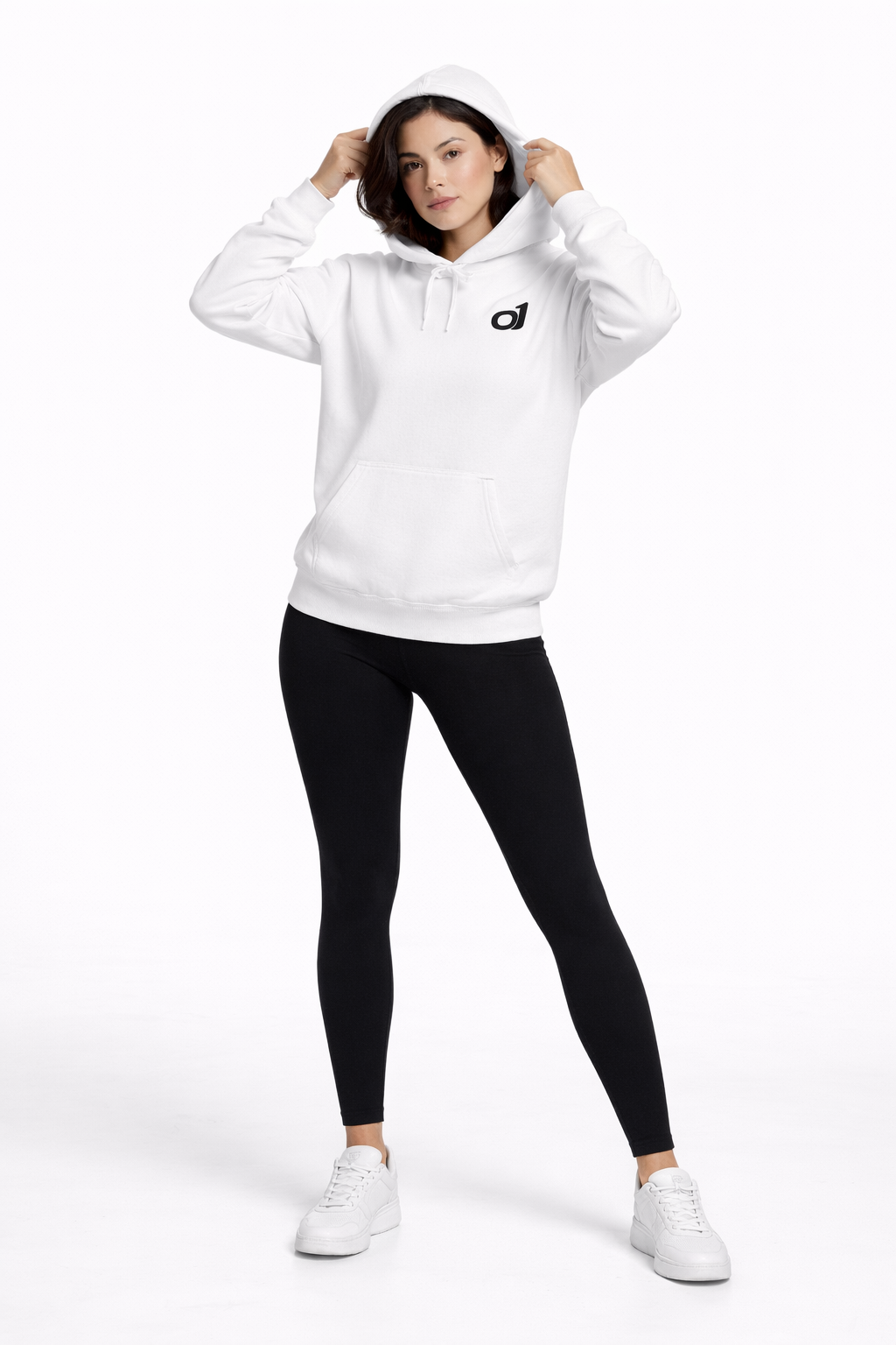 Minimal o1 Black Logo Hoodie