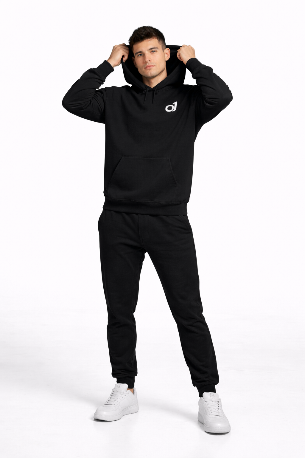 Minimal o1 White Logo Hoodie