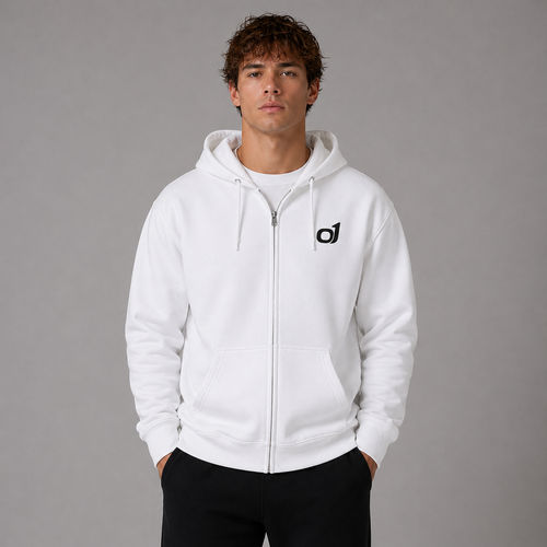 o1 Logo Zip Up Hoodie