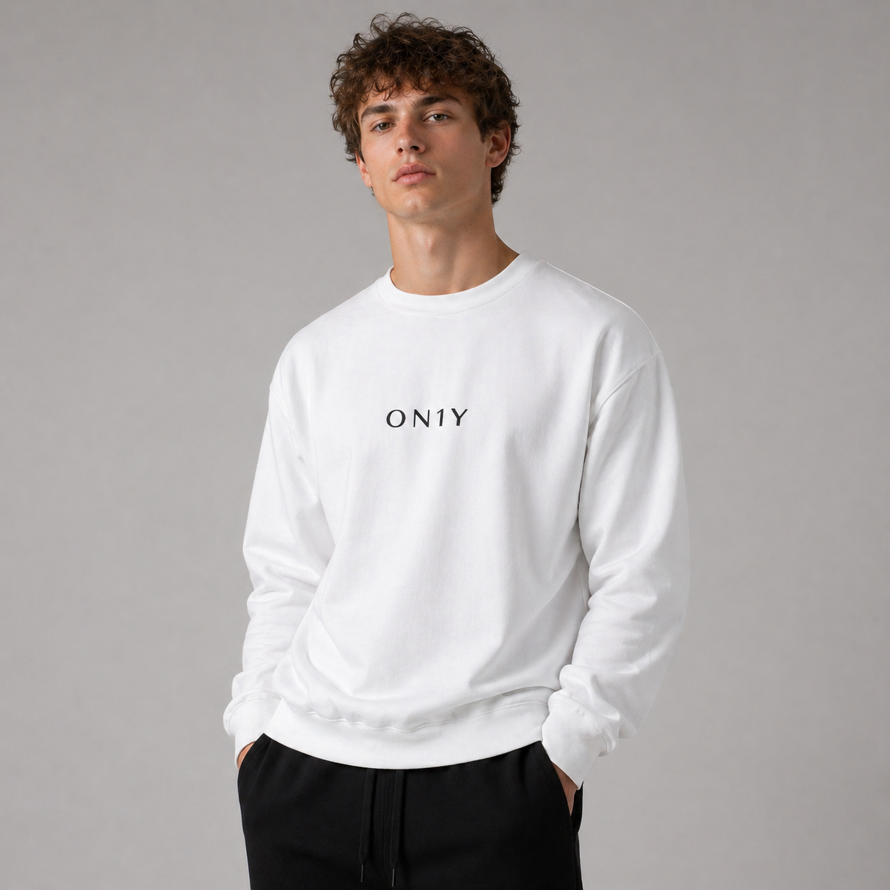 ON1Y Core Label Crewneck Sweatshirt