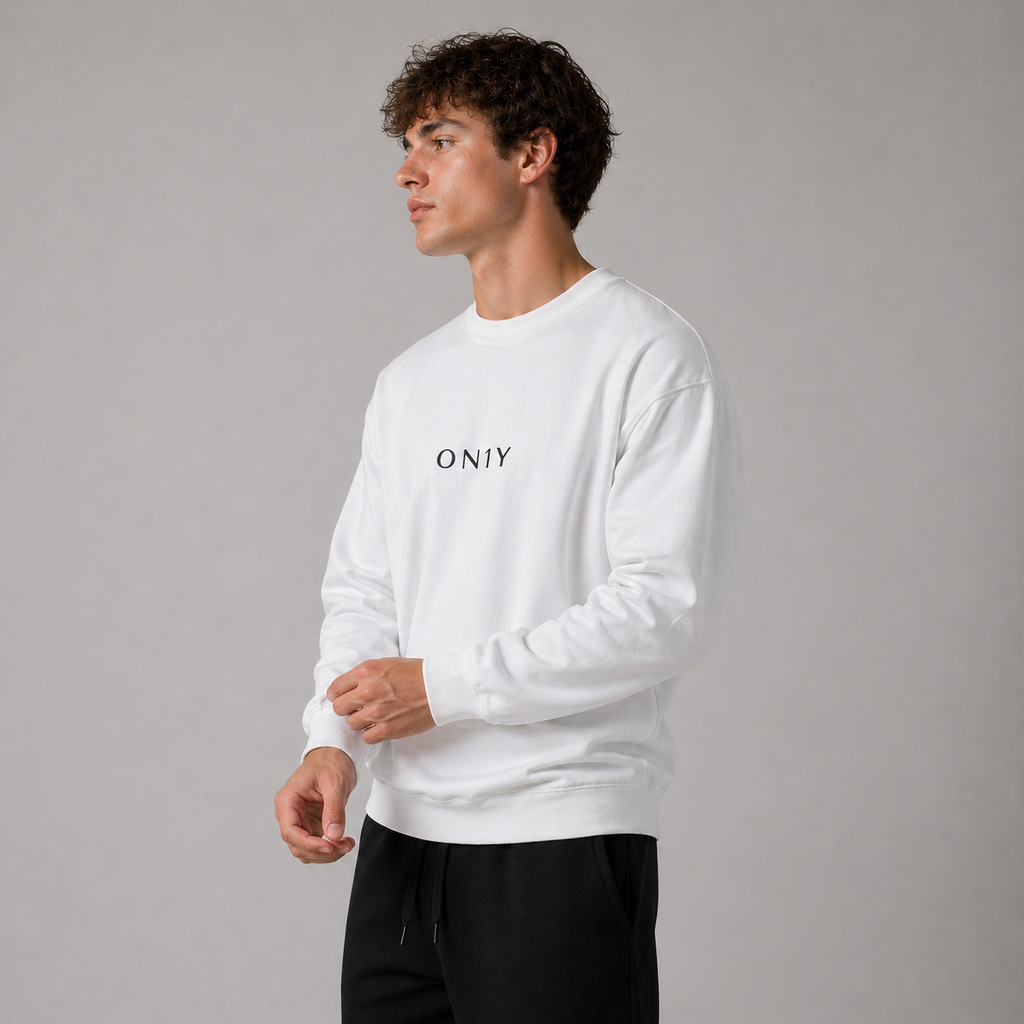 ON1Y Core Label Crewneck Sweatshirt